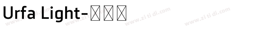 Urfa Light字体转换